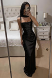 Sheath-Column Maxi Satin Formal Evening Dresses 971343877638