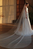 One-tier Cut Edge Tulle Chapel Veils 887941737753 - COCOMELODY