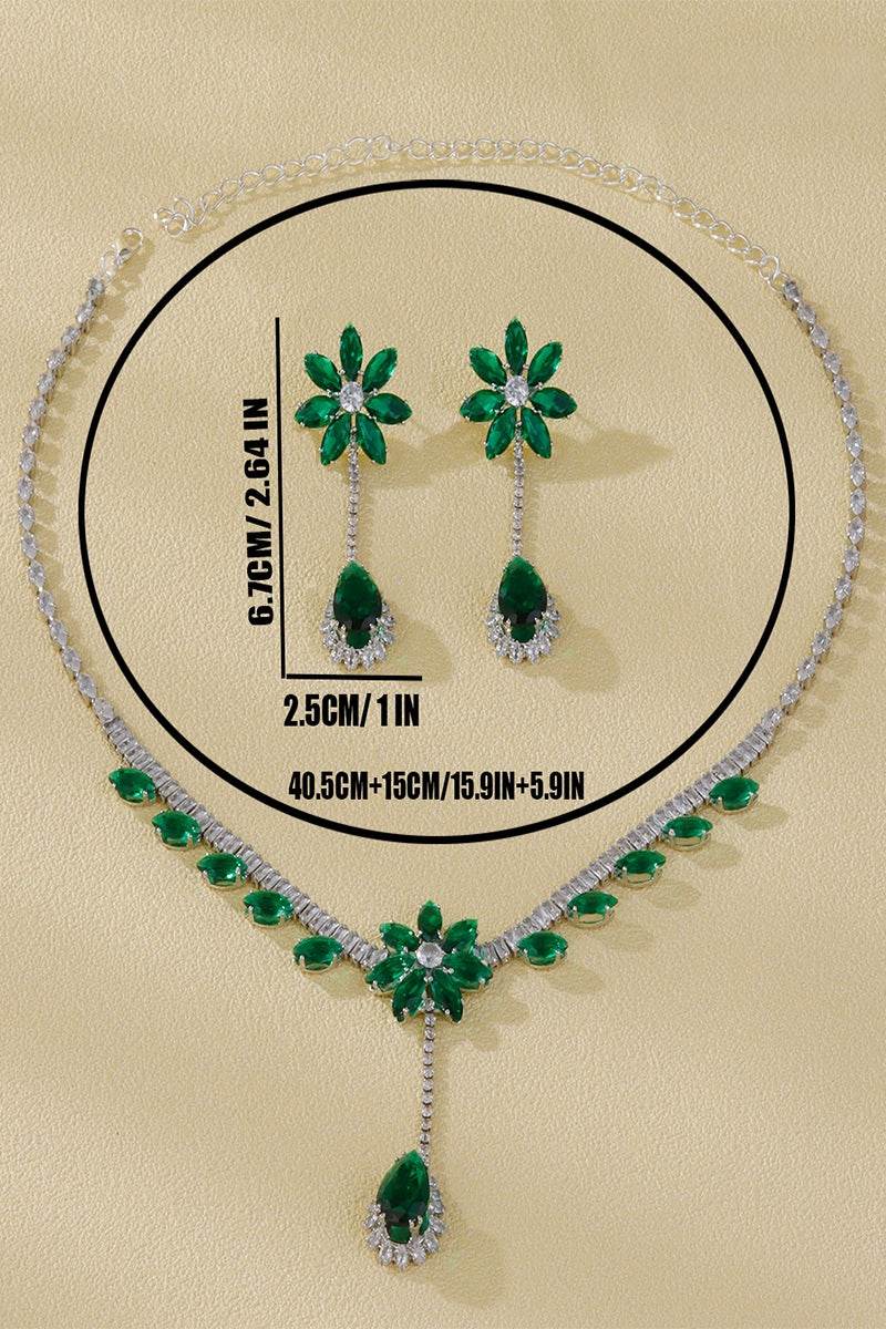 Gorgeous Zircon Earrings/Necklace Jewelry Sets (Set of 2) 837064938270 - COCOMELODY