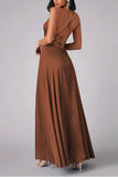A-line Maxi Stretch Formal Evening Dresses 865729646697 - COCOMELODY