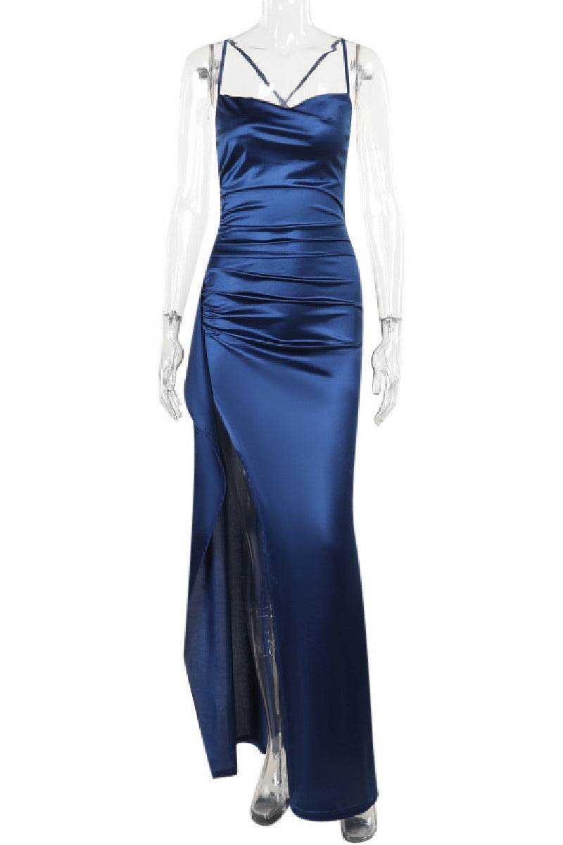 Sheath Maxi Knitted Semi Formal Wedding Guest Dresses 856076148956 - COCOMELODY