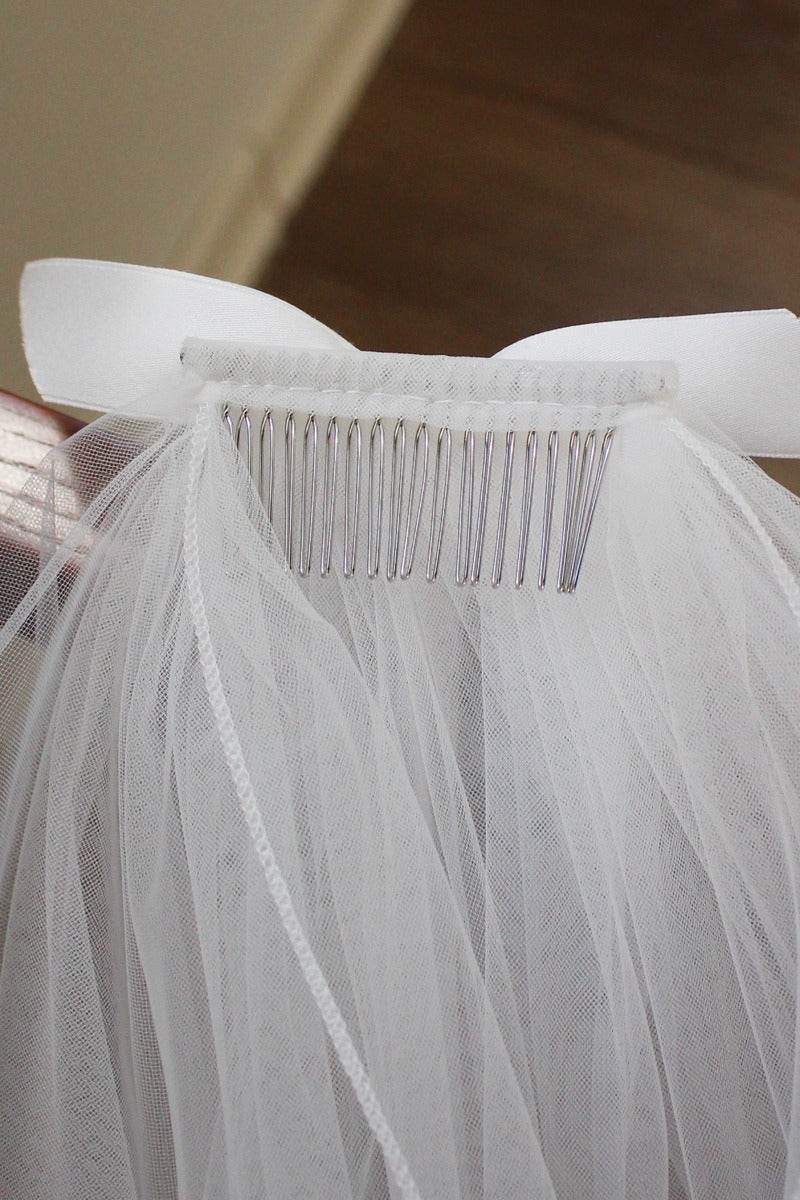 Three-tier Cut Edge Tulle Hip Veils with 887063849227 - COCOMELODY