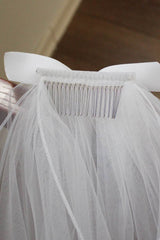 Three-tier Cut Edge Tulle Hip Veils with 887063849227 - COCOMELODY