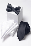 Men's three-piece South Korea Silk bow tie pocket square 642318281894 - COCOMELODY