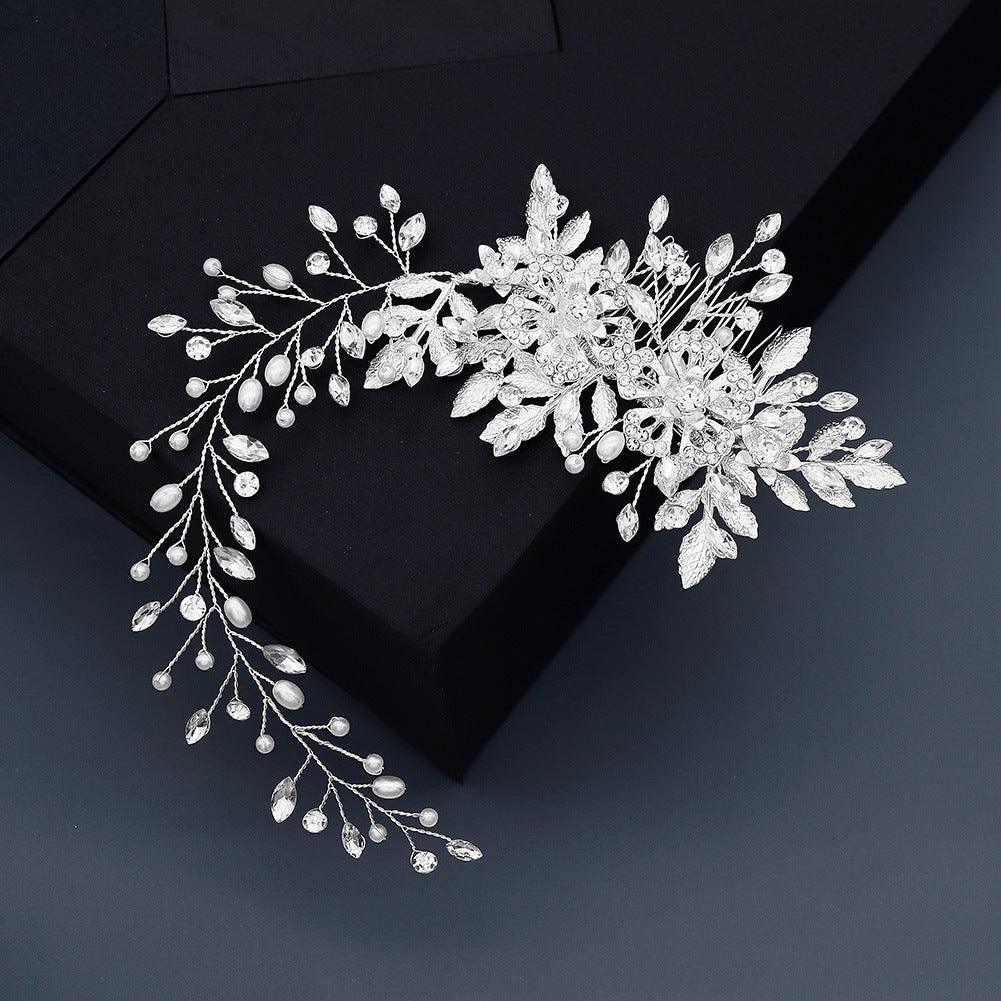 Hollow flower Pearl hair comb vintage gold hair comb 625233072059 - COCOMELODY