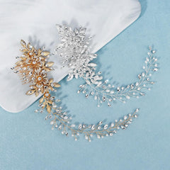 Hollow flower Pearl hair comb vintage gold hair comb 625233072059 - COCOMELODY