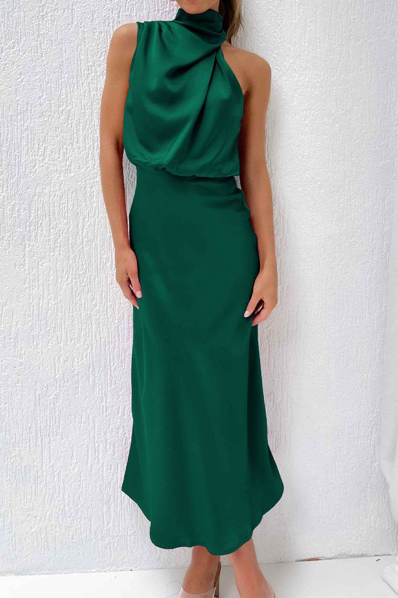 Sheath-Column Midi Forged Chiffon Dress 695677395149 - COCOMELODY