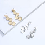 Fashion personality geometric matching medium and long earrings 619607741285 - COCOMELODY