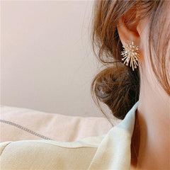Zircon Fireworks Earrings Electroplated Exquisite Earrings 629289761561 - COCOMELODY
