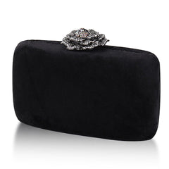 Fine Diamond Dinner Bag Flannel Clutch Bag Chain Party 609389165076 - COCOMELODY