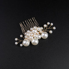 White Pearl Bridal Combs 5 PIeces 632498627705 - COCOMELODY