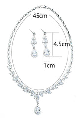 Gorgeous Zircon Earrings/Necklace Jewelry Sets (Set of 2) 702305921133 - COCOMELODY