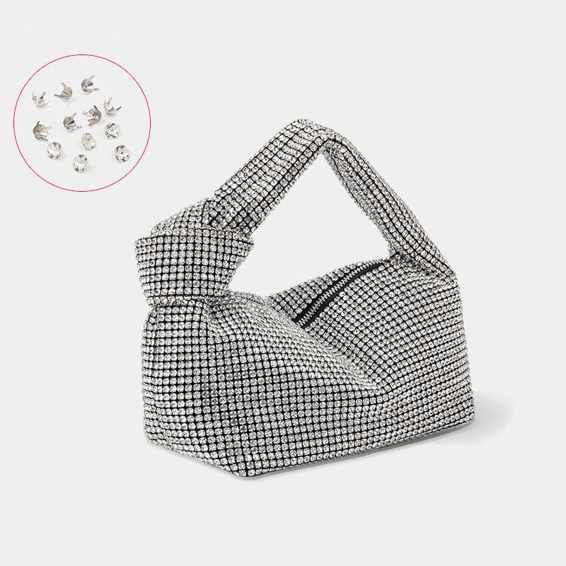 Diamond-encrusted vest evening bag 833620199576 - COCOMELODY