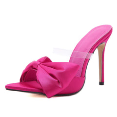 Satin Pointy Stiletto Heels 634509707944 - COCOMELODY