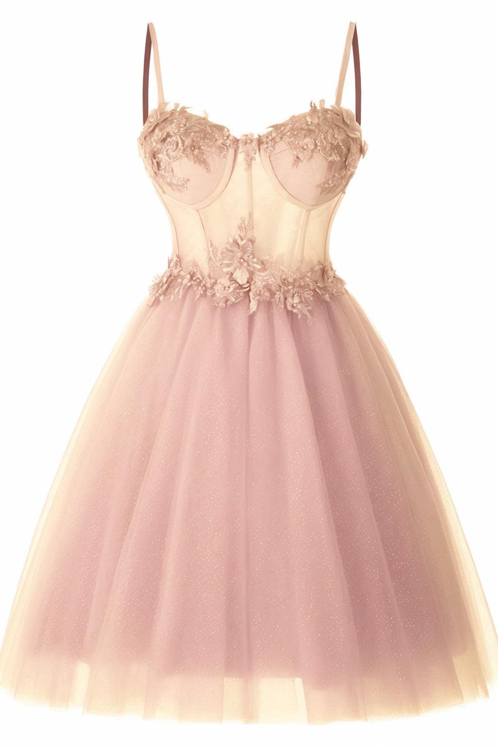 A-Line Short-Mini Tulle Prom Dress CS0400 - COCOMELODY