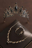 Crystals Tiara Necklace Earrings Jewelry 861264642104 - COCOMELODY