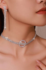 Gorgeous Zircon Earrings/Necklace Jewelry Sets (Set of 2) 776524554011 - COCOMELODY