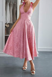 A-Line Midi Jacquard Casual Dresses 926130593341 - COCOMELODY