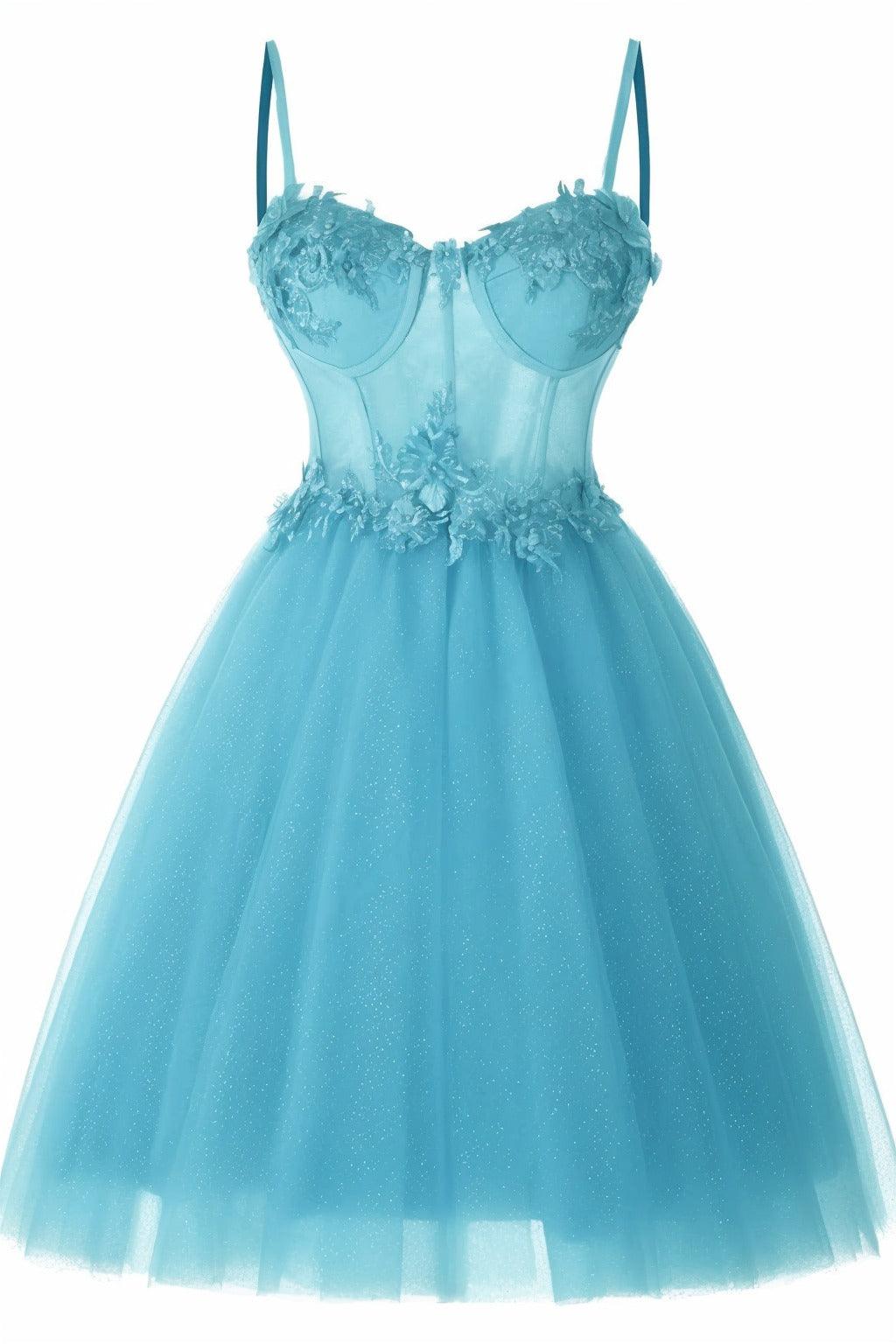 A-Line Short-Mini Tulle Prom Dress CS0400 - COCOMELODY