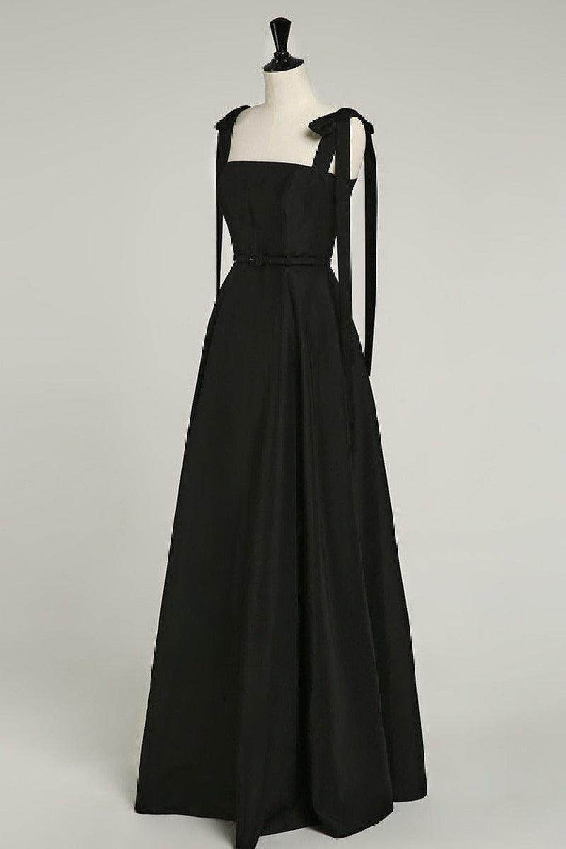 A-Line Floor Length Satin Wedding Dress 742347951746 - COCOMELODY