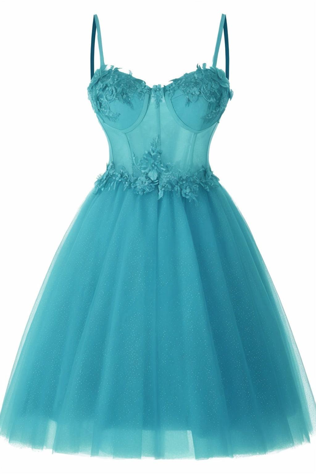 A-Line Short-Mini Tulle Prom Dress CS0400 - COCOMELODY