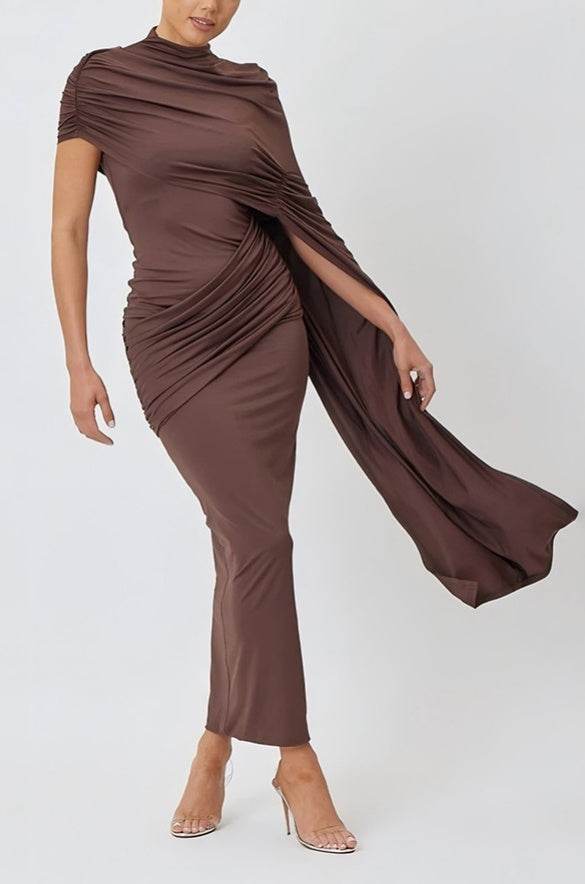 Asymmetry Mini Knitted Semi Formal Wedding Guest Dresses 8475537997982 - COCOMELODY
