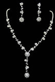 Elegant Rhinestone Wedding Earrings/Necklace Jewelry Sets (Set of 2) 571299893924 - COCOMELODY
