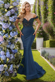 Trumpet-Mermaid Sweep-Brush Train Silk-Like Prom Dress CS0450 - COCOMELODY