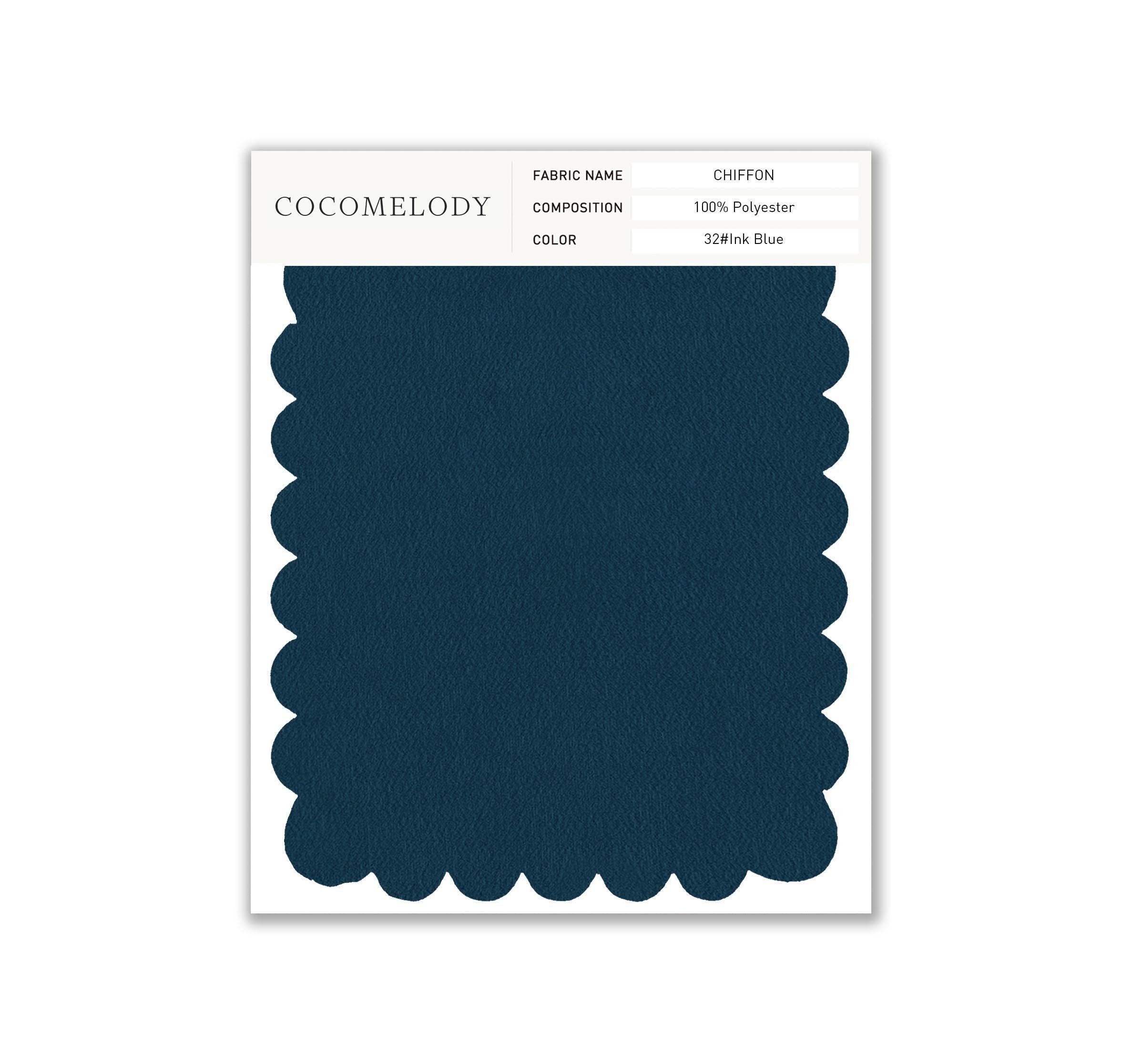 Chiffon Fabric Swatch in Single Color SWCH16001 - COCOMELODY