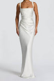 Sheath-Column Maxi Satin Formal Evening Dresses 971343877638 - COCOMELODY
