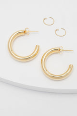 Yellow Gold Plated Earrings CE0100 - COCOMELODY