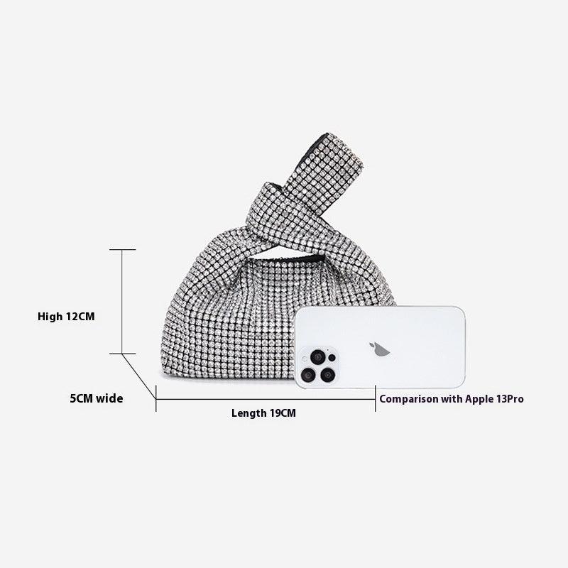 Diamond-encrusted portable dinner bag 773141196365 - COCOMELODY
