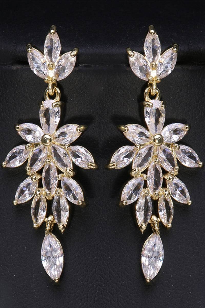 Luxurious Rhinestone Drop Earrings 693880171426 - COCOMELODY