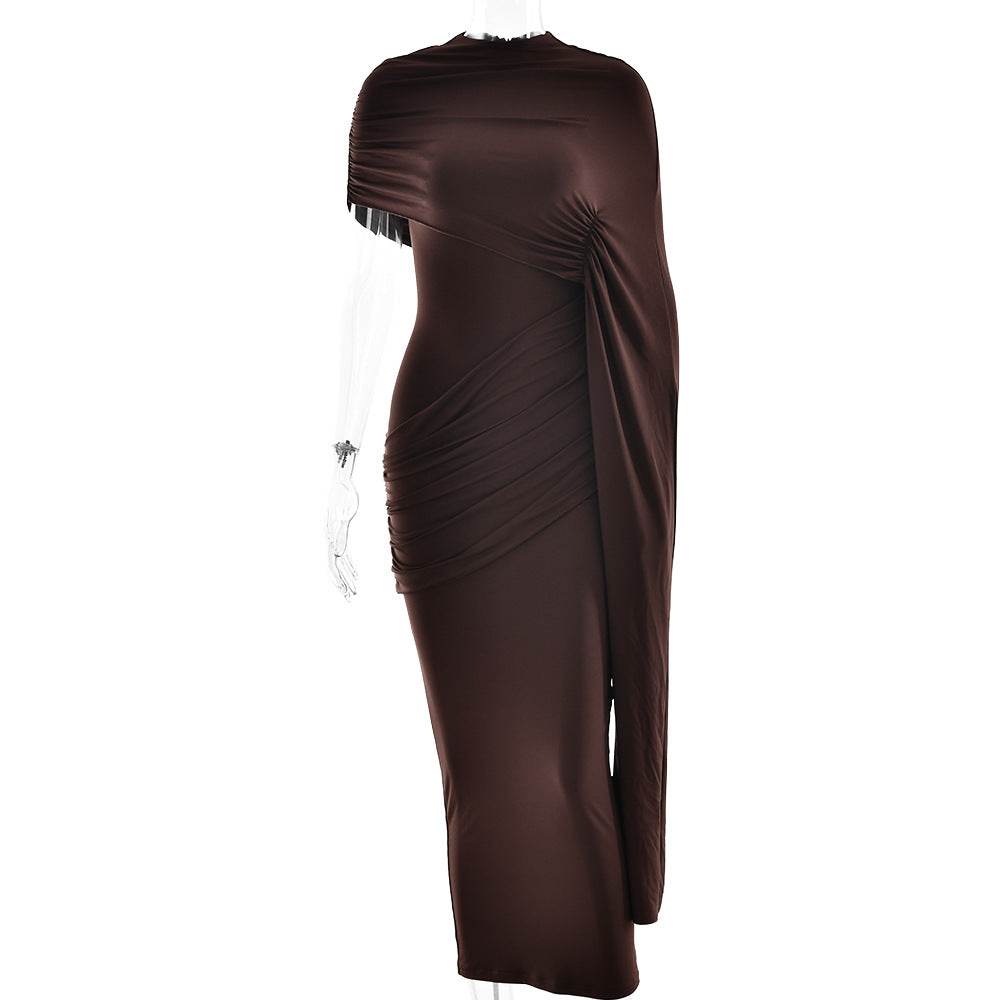 Asymmetry Mini Knitted Semi Formal Wedding Guest Dresses 8475537997982 - COCOMELODY