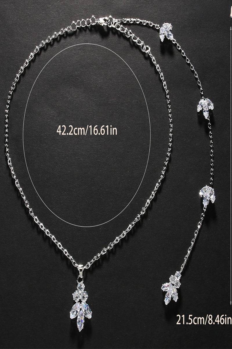 Elegant Rhinestone Back Necklaces 674272097461 - COCOMELODY