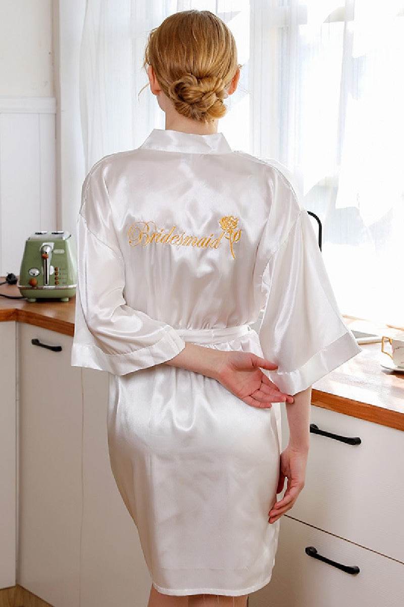 Personalized Bride Bridesmaid Robes Sexy Satin Robes 612191267008 - COCOMELODY
