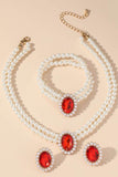 Classic Pearl/Bracelet/ Wedding Earrings/Necklace Jewelry Sets (Set of 3) 808578164285 - COCOMELODY