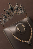 Crystals Tiara Necklace Earrings Jewelry 861264642104 - COCOMELODY