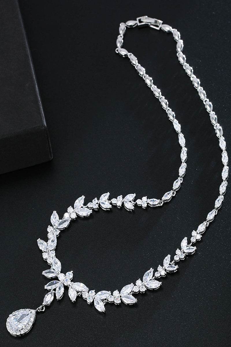 Gorgeous Zircon Earrings/Necklace Jewelry Sets (Set of 2) 702305921133 - COCOMELODY