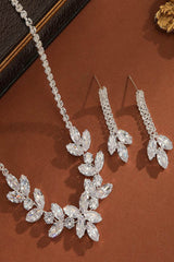 Elegant Rhinestone Wedding Earrings/Necklace Jewelry Sets (Set of 2) 896520168926 - COCOMELODY