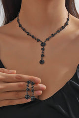 Elegant Rhinestone Wedding Earrings/Necklace Jewelry Sets (Set of 2) 571299893924 - COCOMELODY