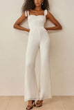 Sweetheart Floor Length Chiffon Wedding Jumpsuit 904145641844 - COCOMELODY