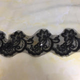 Lace embroidered black double veil 559934344266 - COCOMELODY