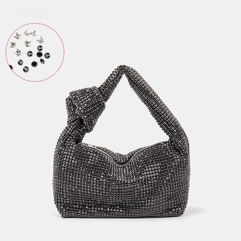 Diamond-encrusted vest evening bag 833620199576 - COCOMELODY