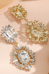 Luxurious Rhinestone Drop Earrings 888875828355 - COCOMELODY