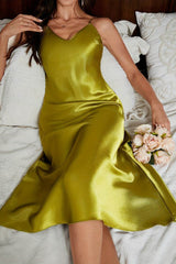 Cowl Neck Long Slip Dress 826969800490 - COCOMELODY