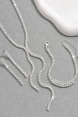 Classic Zircon Wedding Bracelet/Earrings/Necklace Jewelry Sets (Set of 3) 845056946494 - COCOMELODY