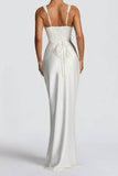 Sheath-Column Maxi Satin Formal Evening Dresses 971343877638 - COCOMELODY