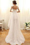 A-Line High-Low Lace Tulle Little White Dress 100045 - COCOMELODY