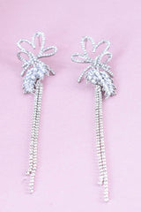 Rhinestone/Tassels Drop Earrings 789749822572 - COCOMELODY